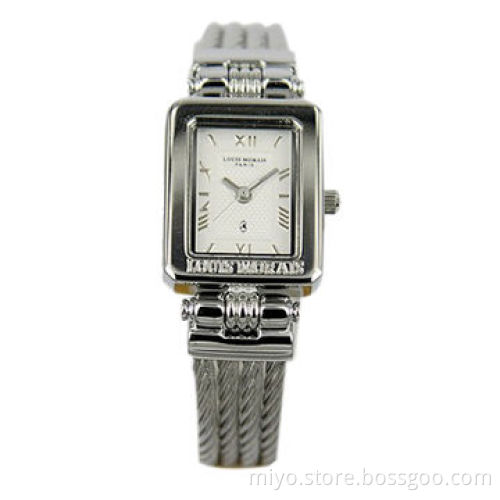 Stainless Steel Bangle Fashion Watch, Japan Movement, with Good Flexibility and Harmless